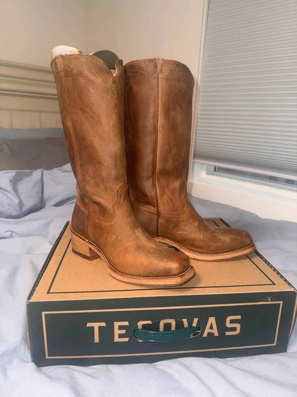 Tecovas The Charlie Over-the-Knee Boots in Cafe Goat Brown